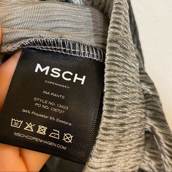 Moss Copenhagen Silver Velvet Pants - Picture 5 of 6